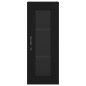 vidaXL Aparador de madera contrachapada negro 34,5x34x180 cm vidaXL Aparador de madera contrachapada negro 34,5x34x180 cm