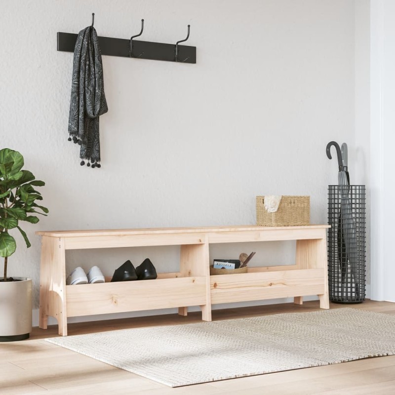 vidaXL Banco de recibidor madera maciza de pino 160x28x45 cm vidaXL Banco de recibidor madera maciza de pino 160x28x45 cm