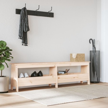vidaXL Banco de recibidor madera maciza de pino 160x28x45 cm