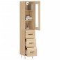 vidaXL Aparador de madera contrachapada roble Sonoma 34,5x34x180 cm vidaXL Aparador de madera contrachapada roble Sonoma 34,5x34x180 cm