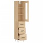 vidaXL Aparador de madera contrachapada roble Sonoma 34,5x34x180 cm vidaXL Aparador de madera contrachapada roble Sonoma 34,5x34x180 cm