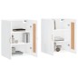 vidaXL Armarios de pared 2 uds madera de ingeniería blanco brillante vidaXL Armarios de pared 2 uds madera de ingeniería blanco brillante