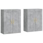 vidaXL Armarios de pared 2 uds madera de ingeniería gris hormigón vidaXL Armarios de pared 2 uds madera de ingeniería gris hormigón