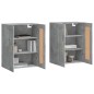 vidaXL Armarios de pared 2 uds madera de ingeniería gris hormigón vidaXL Armarios de pared 2 uds madera de ingeniería gris hormigón