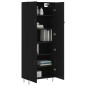 vidaXL Aparador alto madera contrachapada negro 69,5x34x180 cm vidaXL Aparador alto madera contrachapada negro 69,5x34x180 cm