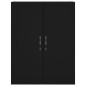 vidaXL Aparador alto madera contrachapada negro 69,5x34x180 cm vidaXL Aparador alto madera contrachapada negro 69,5x34x180 cm