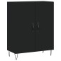 vidaXL Aparador alto madera contrachapada negro 69,5x34x180 cm vidaXL Aparador alto madera contrachapada negro 69,5x34x180 cm