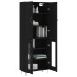 vidaXL Aparador alto madera contrachapada negro 69,5x34x180 cm vidaXL Aparador alto madera contrachapada negro 69,5x34x180 cm