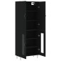 vidaXL Aparador alto madera contrachapada negro 69,5x34x180 cm vidaXL Aparador alto madera contrachapada negro 69,5x34x180 cm