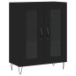 vidaXL Aparador alto madera contrachapada negro 69,5x34x180 cm vidaXL Aparador alto madera contrachapada negro 69,5x34x180 cm