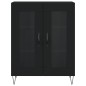 vidaXL Aparador alto madera contrachapada negro 69,5x34x180 cm vidaXL Aparador alto madera contrachapada negro 69,5x34x180 cm