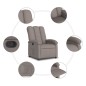 vidaXL Sillón reclinable de tela gris taupe vidaXL Sillón reclinable de tela gris taupe