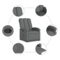 vidaXL Sillón reclinable de tela gris oscuro vidaXL Sillón reclinable de tela gris oscuro