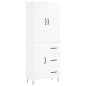 vidaXL Aparador alto madera contrachapada blanco brillo 69,5x34x180 cm vidaXL Aparador alto madera contrachapada blanco brillo 69,5x34x180 cm