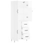 vidaXL Aparador alto madera contrachapada blanco brillo 69,5x34x180 cm vidaXL Aparador alto madera contrachapada blanco brillo 69,5x34x180 cm