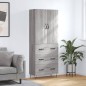 vidaXL Aparador alto madera contrachapada gris sonoma 69,5x34x180 cm vidaXL Aparador alto madera contrachapada gris sonoma 69,5x34x180 cm