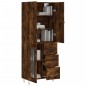 vidaXL Aparador alto madera contrachapada roble ahumado 69,5x34x180 cm vidaXL Aparador alto madera contrachapada roble ahumado 69,5x34x180 cm