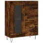 vidaXL Aparador alto madera contrachapada roble ahumado 69,5x34x180 cm vidaXL Aparador alto madera contrachapada roble ahumado 69,5x34x180 cm