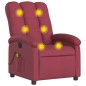 vidaXL Sillón de masaje reclinable de tela color vino tinto vidaXL Sillón de masaje reclinable de tela color vino tinto