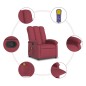vidaXL Sillón de masaje reclinable de tela color vino tinto vidaXL Sillón de masaje reclinable de tela color vino tinto