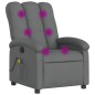 vidaXL Sillón de masaje reclinable de tela gris oscuro vidaXL Sillón de masaje reclinable de tela gris oscuro