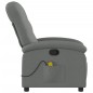 vidaXL Sillón de masaje reclinable de tela gris oscuro vidaXL Sillón de masaje reclinable de tela gris oscuro
