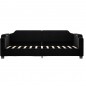 vidaXL Sofá cama con colchón tela negro 80x200 cm vidaXL Sofá cama con colchón tela negro 80x200 cm