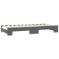 vidaXL Sofá cama nido con colchón tela gris oscuro 90x200 cm