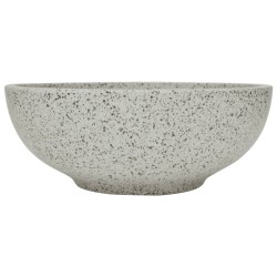 vidaXL Lavabo sobre encimera redondo cerámica gris Φ41x14 cm