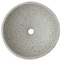 vidaXL Lavabo sobre encimera redondo cerámica gris Φ41x14 cm vidaXL Lavabo sobre encimera redondo cerámica gris Φ41x14 cm
