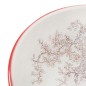 vidaXL Lavabo sobre encimera redondo cerámica blanco y rojo Φ41x14 cm