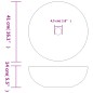 vidaXL Lavabo sobre encimera redondo cerámica blanco y rojo Φ41x14 cm