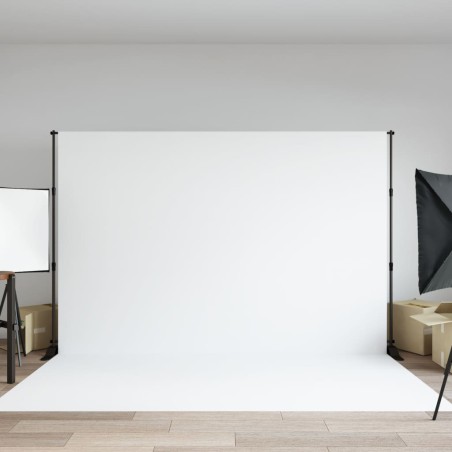 vidaXL Soporte de telón de fondo acero negro 305x243 cm