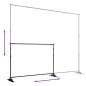 vidaXL Soporte de telón de fondo acero negro 305x243 cm vidaXL Soporte de telón de fondo acero negro 305x243 cm