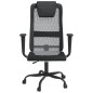 vidaXL Silla de oficina tela de malla y cuero sintético gris y negro vidaXL Silla de oficina tela de malla y cuero sintético gris y negro