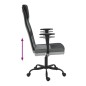 vidaXL Silla de oficina tela de malla y cuero sintético gris y negro vidaXL Silla de oficina tela de malla y cuero sintético gris y negro
