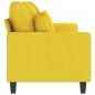 vidaXL Sofá de 3 plazas de tela amarillo claro 180 cm vidaXL Sofá de 3 plazas de tela amarillo claro 180 cm