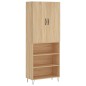 vidaXL Aparador alto madera contrachapada color roble 69,5x34x180 cm vidaXL Aparador alto madera contrachapada color roble 69,5x34x180 cm