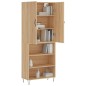 vidaXL Aparador alto madera contrachapada color roble 69,5x34x180 cm vidaXL Aparador alto madera contrachapada color roble 69,5x34x180 cm