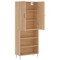 vidaXL Aparador alto madera contrachapada color roble 69,5x34x180 cm vidaXL Aparador alto madera contrachapada color roble 69,5x34x180 cm