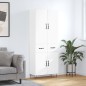 vidaXL Aparador alto madera contrachapada blanco 69,5x34x180 cm vidaXL Aparador alto madera contrachapada blanco 69,5x34x180 cm