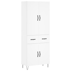 vidaXL Aparador alto madera contrachapada blanco 69,5x34x180 cm