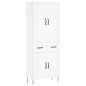 vidaXL Aparador alto madera contrachapada blanco 69,5x34x180 cm vidaXL Aparador alto madera contrachapada blanco 69,5x34x180 cm