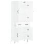 vidaXL Aparador alto madera contrachapada blanco 69,5x34x180 cm vidaXL Aparador alto madera contrachapada blanco 69,5x34x180 cm