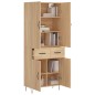 vidaXL Aparador alto madera contrachapada color roble 69,5x34x180 cm vidaXL Aparador alto madera contrachapada color roble 69,5x34x180 cm