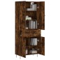 vidaXL Aparador alto madera contrachapada roble ahumado 69,5x34x180 cm vidaXL Aparador alto madera contrachapada roble ahumado 69,5x34x180 cm