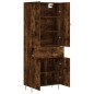 vidaXL Aparador alto madera contrachapada roble ahumado 69,5x34x180 cm vidaXL Aparador alto madera contrachapada roble ahumado 69,5x34x180 cm
