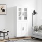 vidaXL Aparador alto madera contrachapada blanco 69,5x34x180 cm vidaXL Aparador alto madera contrachapada blanco 69,5x34x180 cm