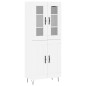vidaXL Aparador alto madera contrachapada blanco 69,5x34x180 cm vidaXL Aparador alto madera contrachapada blanco 69,5x34x180 cm