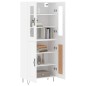 vidaXL Aparador alto madera contrachapada blanco 69,5x34x180 cm vidaXL Aparador alto madera contrachapada blanco 69,5x34x180 cm